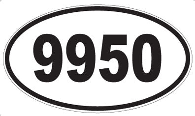 9950 - Oval Sticker