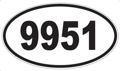 9951 - Oval Sticker