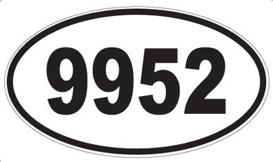 9952 - Oval Sticker