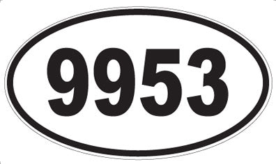9953 - Oval Sticker