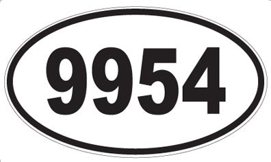 9954 - Oval Sticker