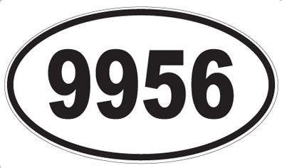 9956 - Oval Sticker