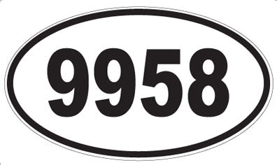 9958 - Oval Sticker