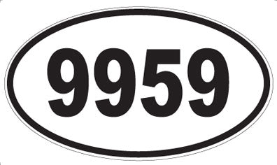 9959 - Oval Sticker