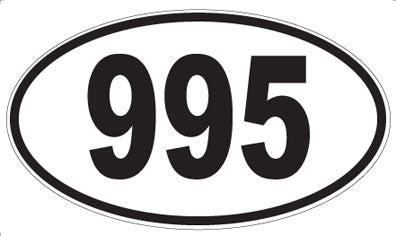 995 - Oval Sticker