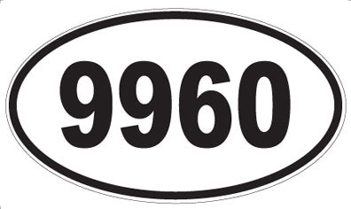 9960 - Oval Sticker