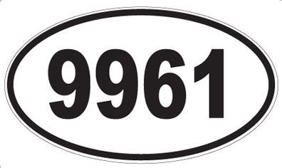 9961 - Oval Sticker