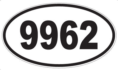 9962 - Oval Sticker