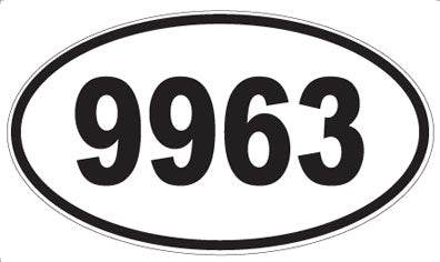 9963 - Oval Sticker