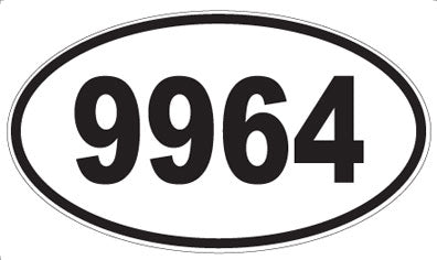 9964 - Oval Sticker