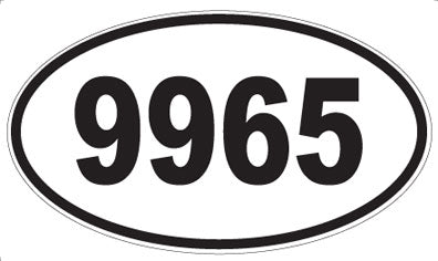 9965 - Oval Sticker