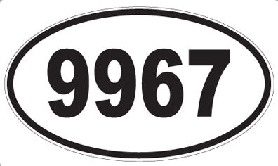 9967 - Oval Sticker