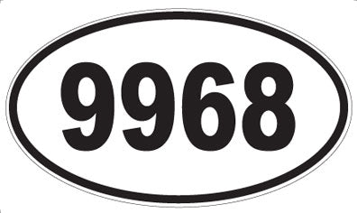 9968 - Oval Sticker