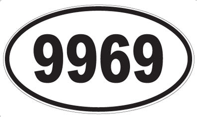 9969 - Oval Sticker
