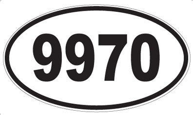 9970 - Oval Sticker