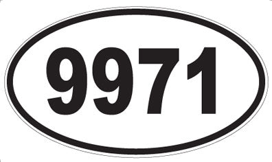 9971 - Oval Sticker