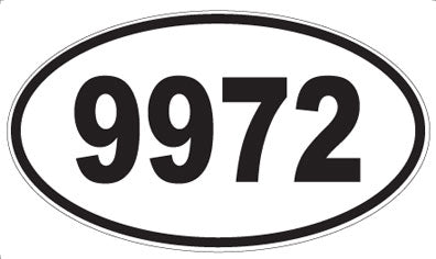 9972 - Oval Sticker