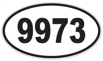 9973 - Oval Sticker