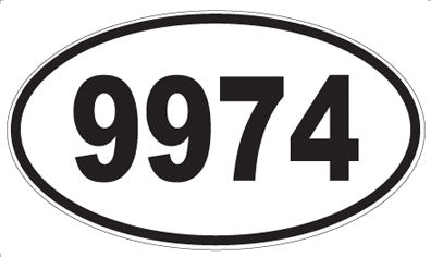 9974 - Oval Sticker