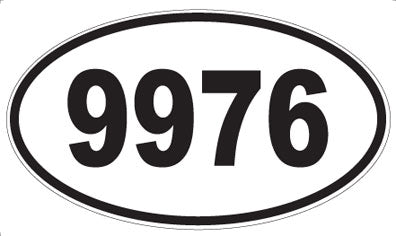 9976 - Oval Sticker