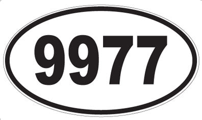 9977 - Oval Sticker