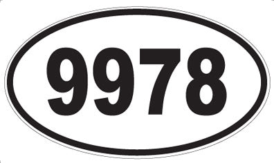 9978 - Oval Sticker