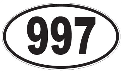 997 - Oval Sticker