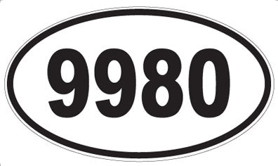 9980 - Oval Sticker