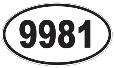 9981 - Oval Sticker