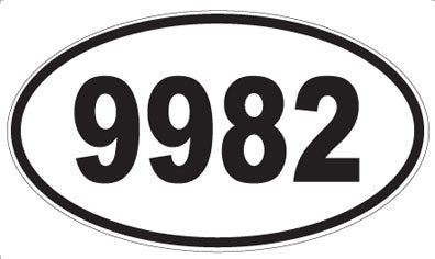 9982 - Oval Sticker