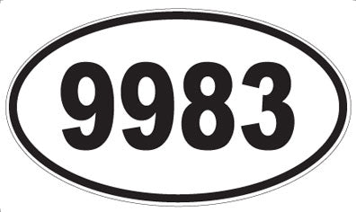 9983 - Oval Sticker