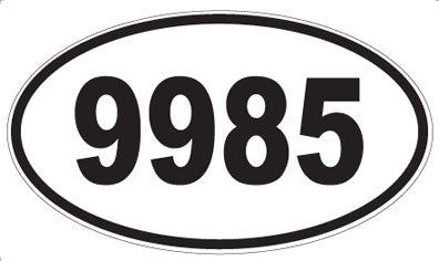 9985 - Oval Sticker