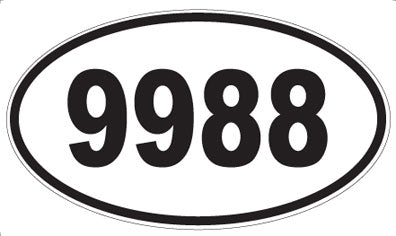9988 - Oval Sticker