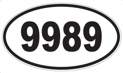 9989 - Oval Sticker