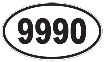 9990 - Oval Sticker