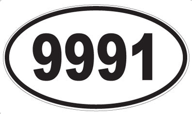 9991 - Oval Sticker