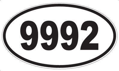 9992 - Oval Sticker
