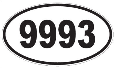 9993 - Oval Sticker
