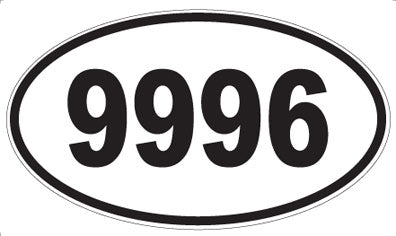 9996 - Oval Sticker
