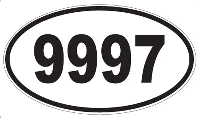 9997 - Oval Sticker