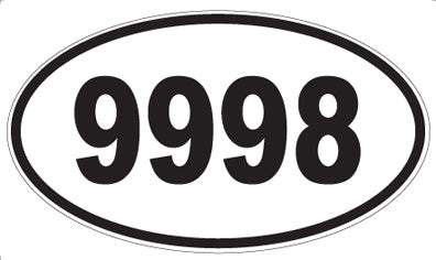 9998 - Oval Sticker