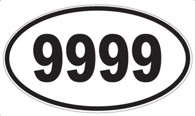 9999 - Oval Sticker
