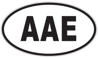 AAE - 3 Letter Initials Oval Magnet