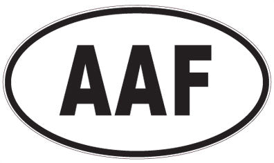 AAF - 3 Letter Initials Oval Sticker