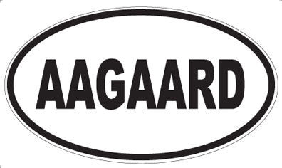 AAGAARD - Oval Sticker