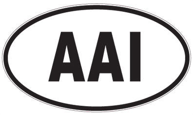 AAI - 3 Letter Initials Oval Sticker