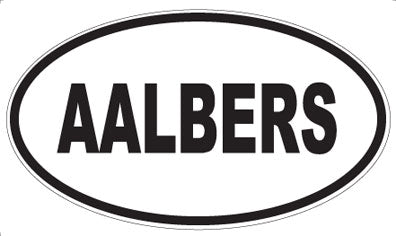 AALBERS - Oval Sticker