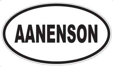 AANENSON - Oval Sticker
