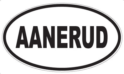 AANERUD - Oval Sticker