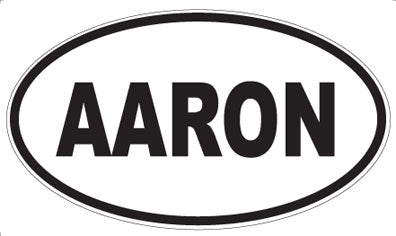 AARON - Oval Sticker